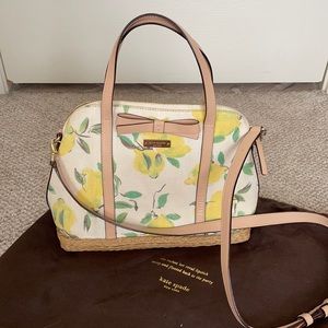 Kate spade lemon espadrille bag